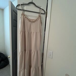 Elegant Cream Maxi Dress